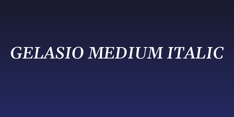 Gelasio Medium Italic Social Header
