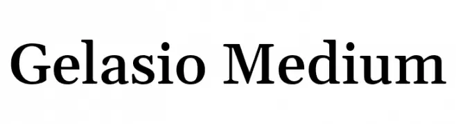 Gelasio Medium  フリーフォントのダウンロード