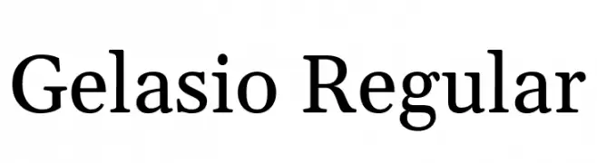 Gelasio Regular  font caratteri gratis