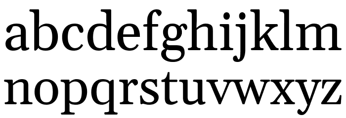 Gelasio Regular Font LOWERCASE