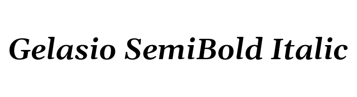 Gelasio SemiBold Italic  font caratteri gratis