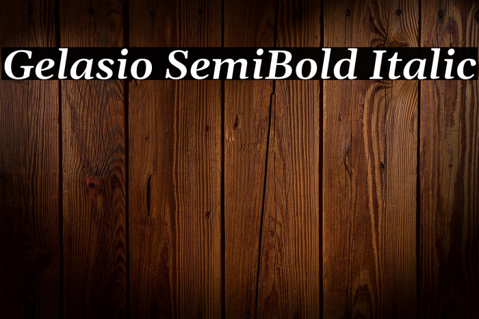 Gelasio SemiBold Italic Font examples