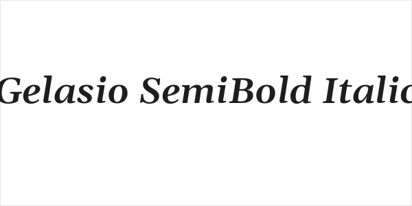 Gelasio SemiBold Italic Logo