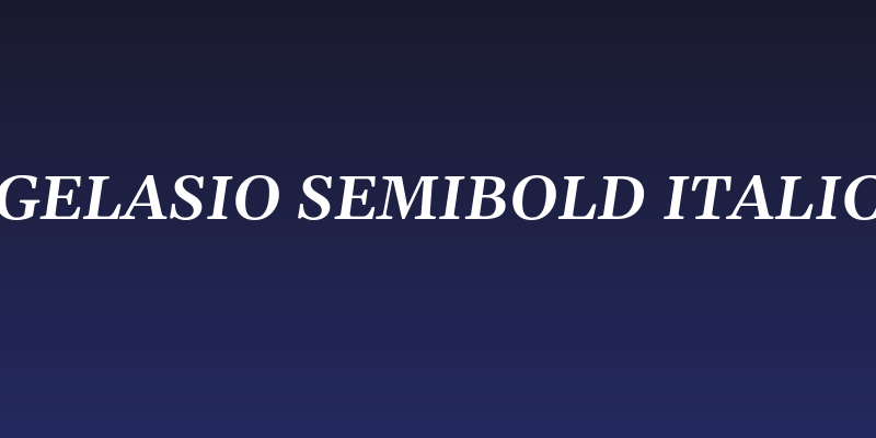 Gelasio SemiBold Italic Social Header