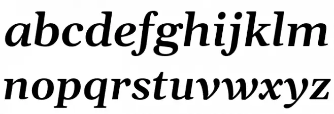 Gelasio SemiBold Italic Font Litere mici