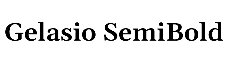 Gelasio SemiBold  フリーフォントのダウンロード
