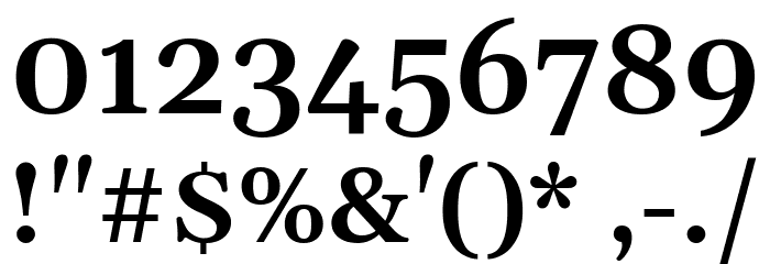 Gelasio SemiBold Font OTHER CHARS