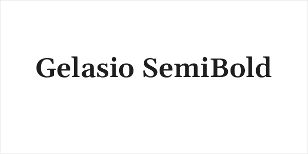 Gelasio SemiBold Logo