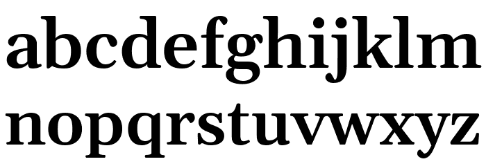 Gelasio SemiBold Font LOWERCASE