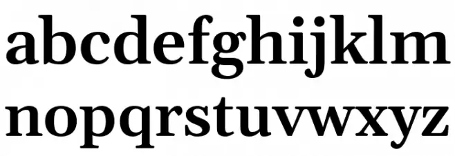 Gelasio SemiBold 字体 小写