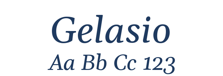 Gelasio Font Preview