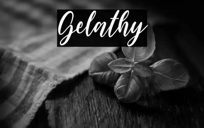 Gelathy Font examples