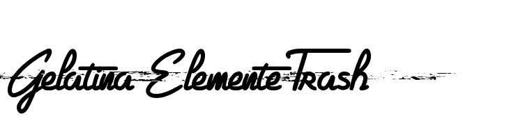 Gelatina Elemente Trash Font