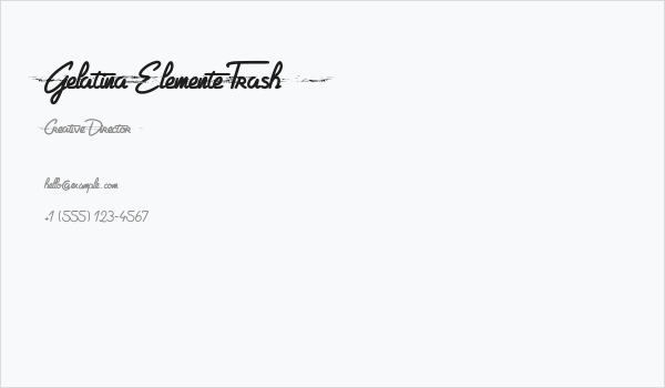 Gelatina Elemente Trash Business Card