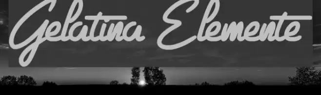 Gelatina Elemente Font examples