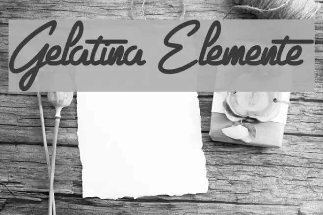 Gelatina Elemente Font examples