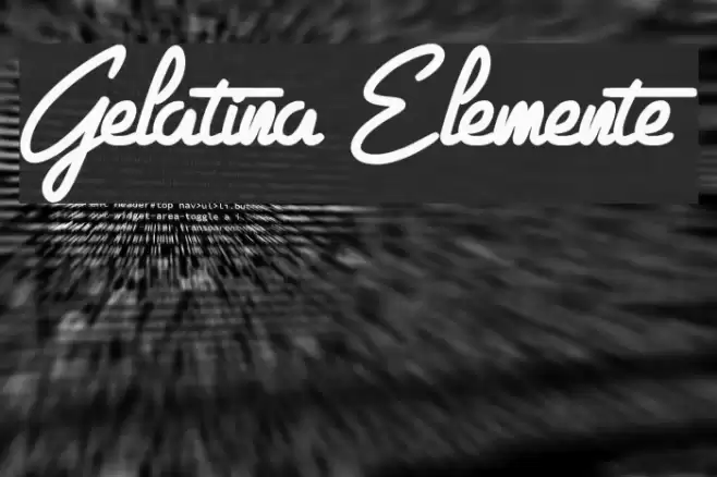 Gelatina Elemente Font examples