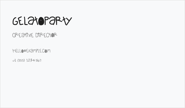 GelatoParty Business Card