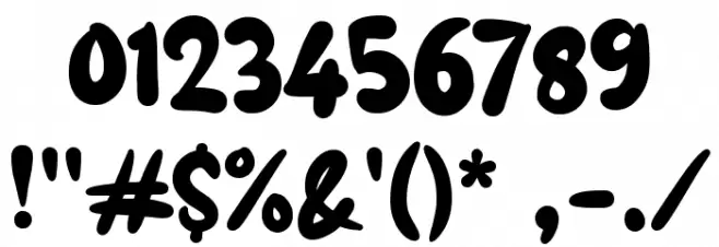 Gelembung Font OTHER CHARS