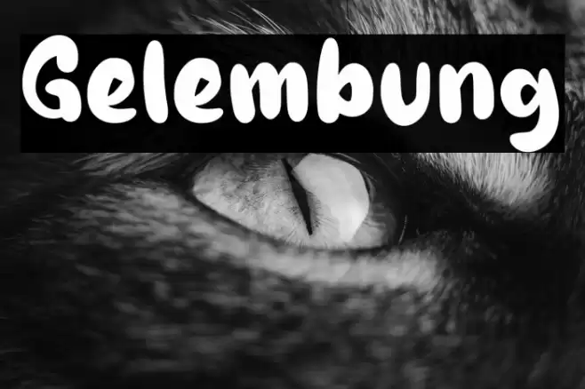 Gelembung Font examples