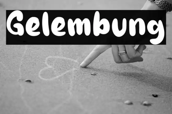 Gelembung Font examples
