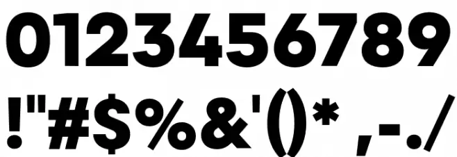 Geliat ExtraBold Font OTHER CHARS