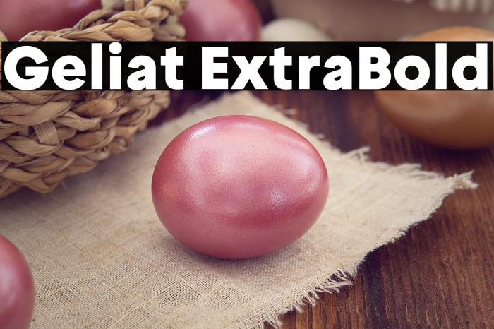Geliat ExtraBold Example 1