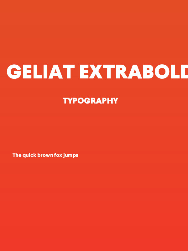Geliat ExtraBold Poster