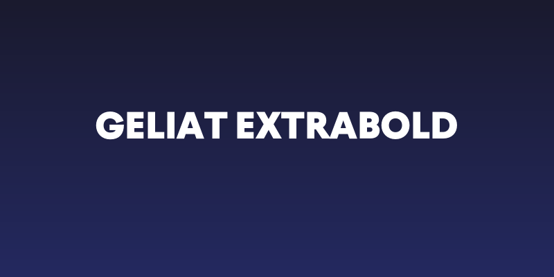 Geliat ExtraBold Social Header