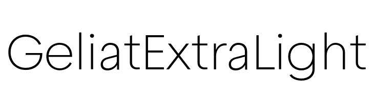 Geliat ExtraLight  Frei Schriftart Herunterladen