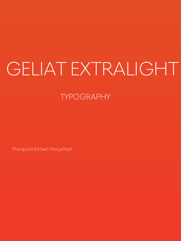 Geliat ExtraLight Poster