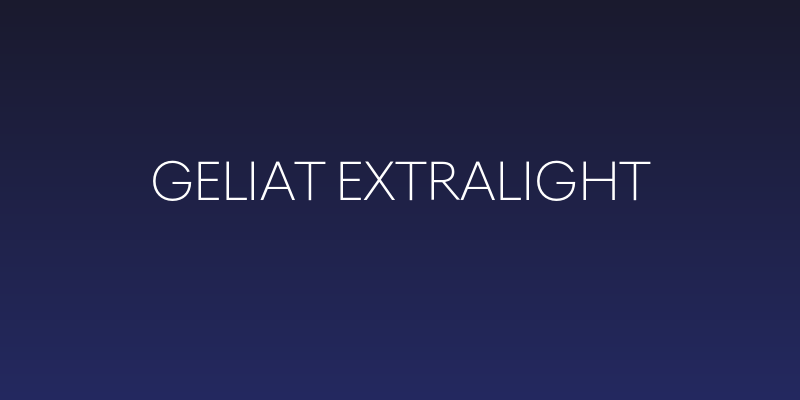 Geliat ExtraLight Social Header