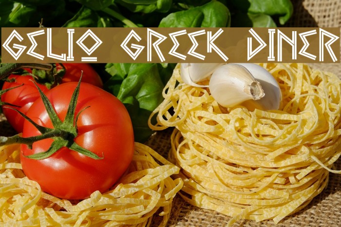 Gelio Greek Diner Font examples