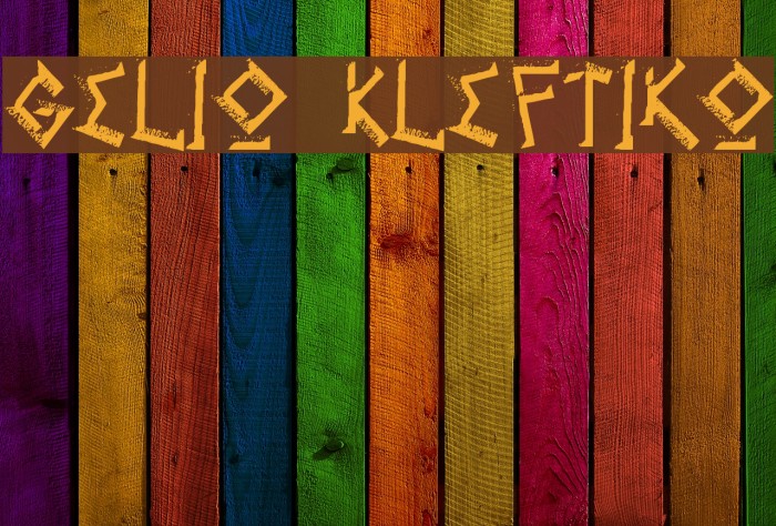 Gelio Kleftiko Font examples