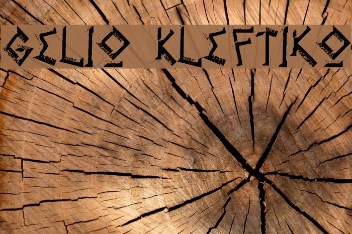 Gelio Kleftiko Font examples