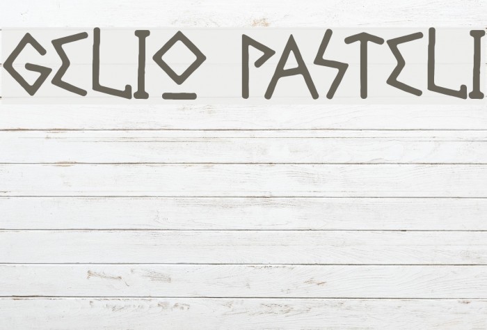 Gelio Pasteli Font examples