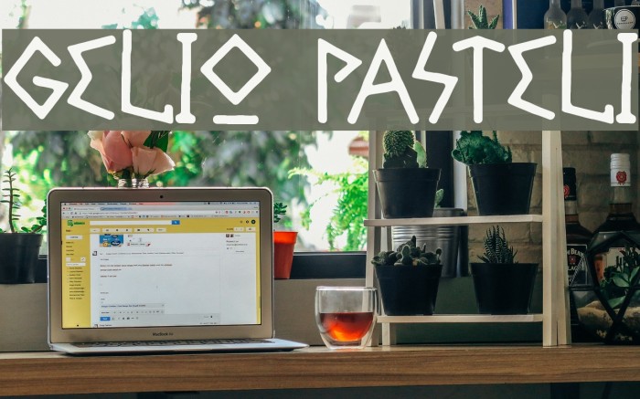 Gelio Pasteli Font examples