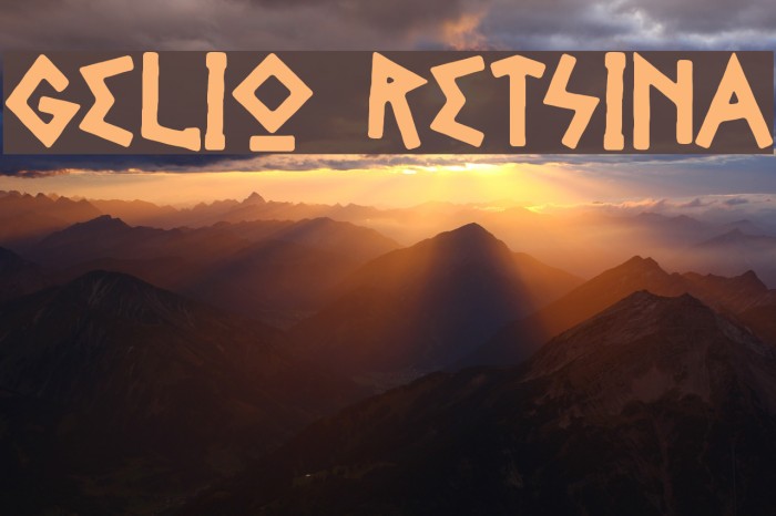 Gelio Retsina Шрифта examples