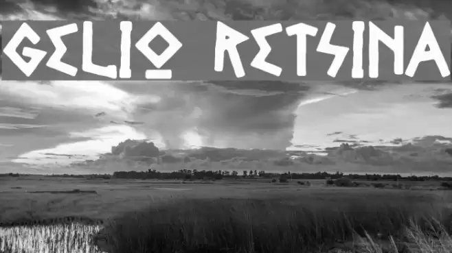 Gelio Retsina Font examples