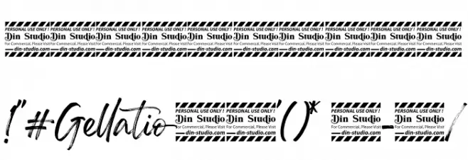 Gellatio Personal Use Font OTHER CHARS