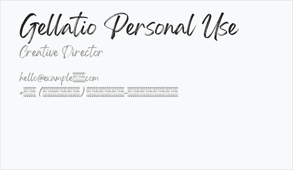 Gellatio Personal Use Business Card