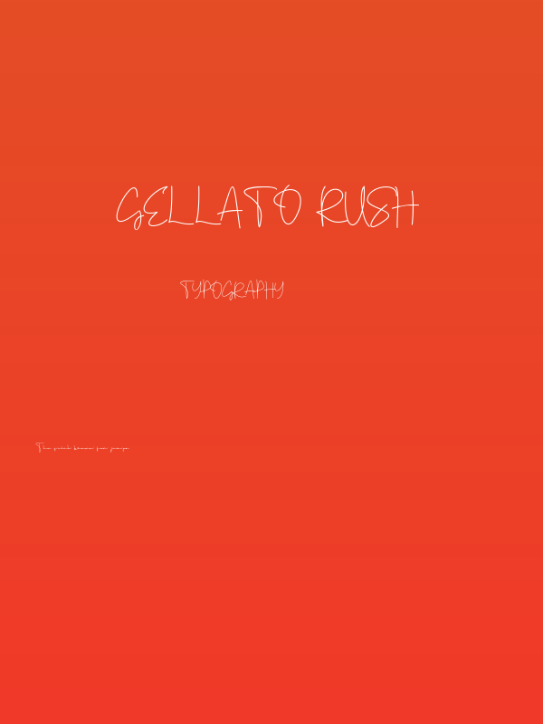 Gellato Rush Poster