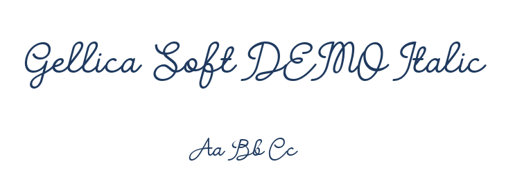 Gellica Soft DEMO Italic Font Preview