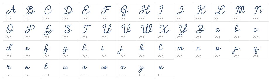 Gellica Soft DEMO Italic Character Map