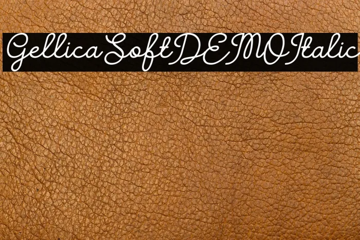 Gellica Soft DEMO Italic Example 3
