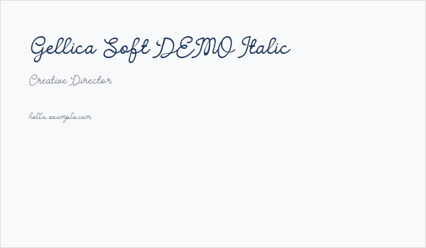 Gellica Soft DEMO Italic Business Card