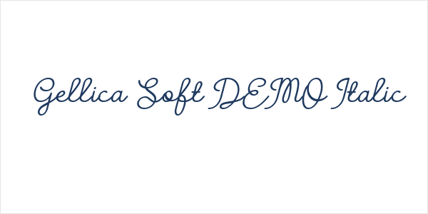 Gellica Soft DEMO Italic Logo