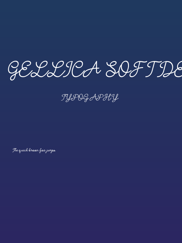 Gellica Soft DEMO Italic Poster