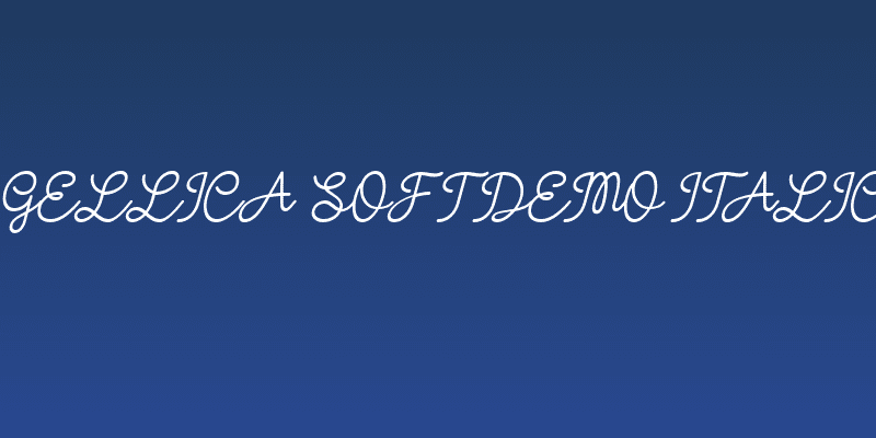 Gellica Soft DEMO Italic Social Header