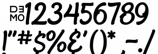 Gellosia_Demo Font OTHER CHARS